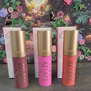 Bundle of 3 :Too Faced Cloud Crush Whipped Blush Set - Pink, Red, Brown NWT